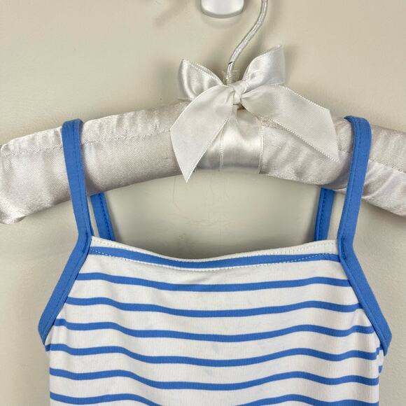 Jacadi Paris Blue Stripe Bow Bathing Suit 12 Months - Picture 2 of 7